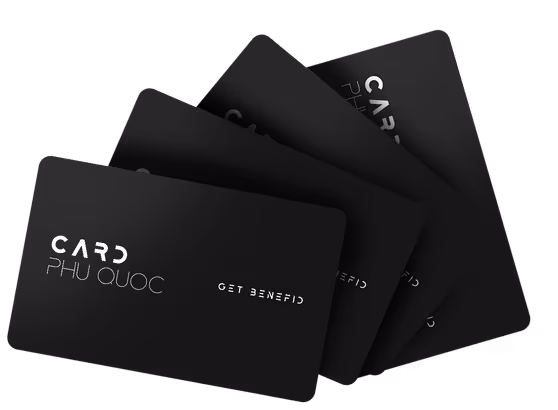 Các thẻ đối tác Card Phu Quoc màu đen